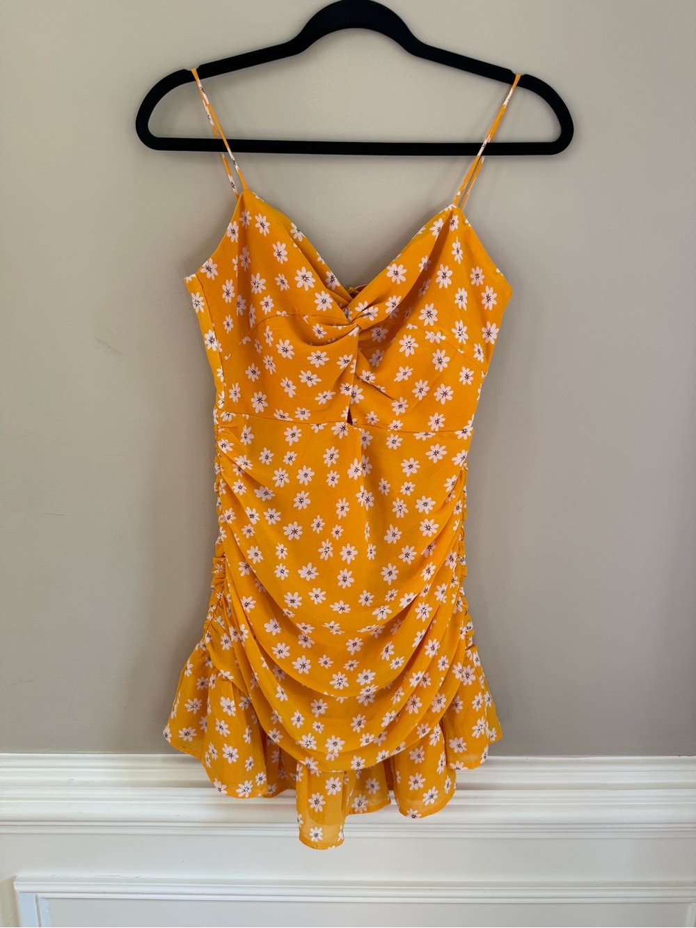 Saints + Secrets Yellow Floral Mini Dress
